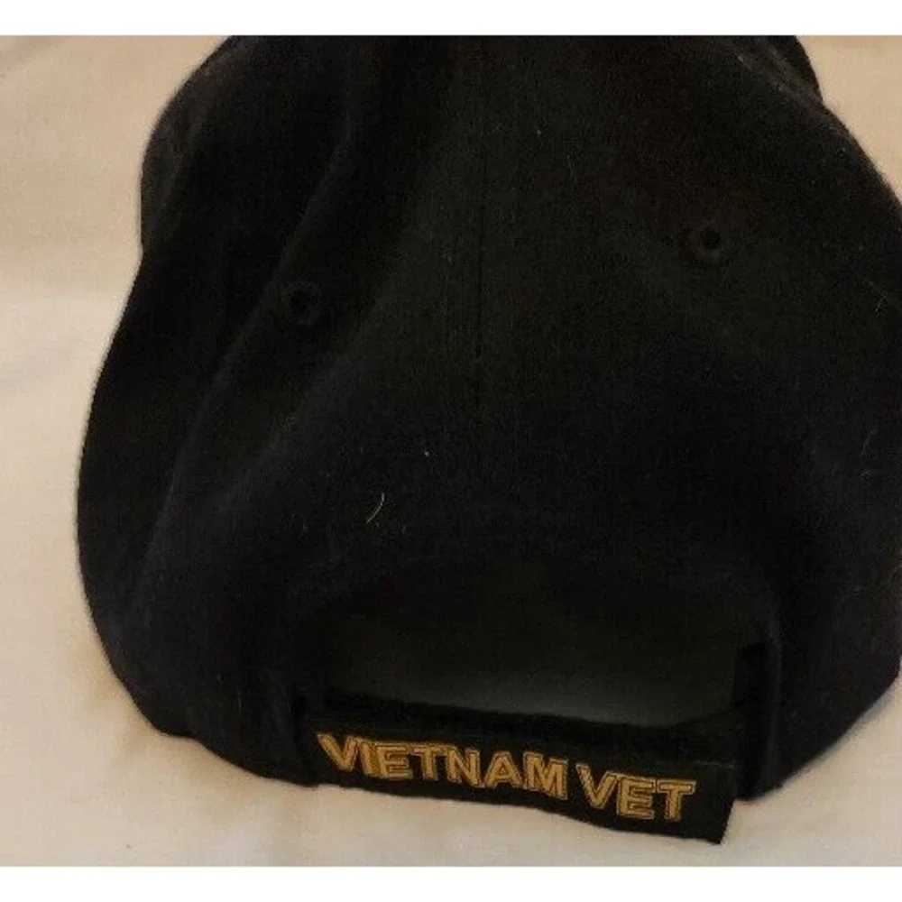 Vietnam Veteran‎ Deluxe Low Profile Baseball Hat Cap - Black Hook & Loop Closure